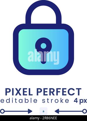 Icona del desktop riempimento gradiente chiave privata Illustrazione Vettoriale