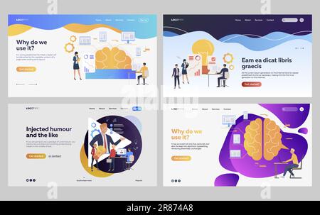 Gruppo di persone di affari che creano idee per il progetto Illustrazione Vettoriale