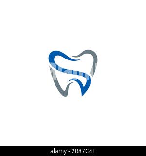S Logo dentale. Progettazione di icone dentali Illustrazione Vettoriale
