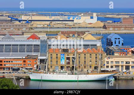 L'ex nave da addestramento della Marina francese, a Dunkirk (Nord), in Francia, si chiamava Duchesse Anne Foto Stock