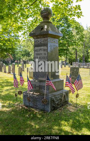 Il cimitero superiore nella zona rurale di Phillipston, Massachusetts Foto Stock