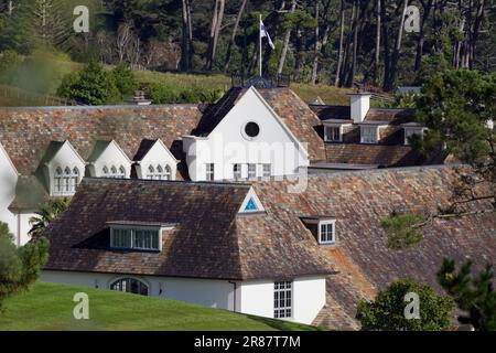 Dotcom Mansion. La residenza di Kim Dotcom, che è stato arrestato in seguito a un'indagine condotta dagli Stati Uniti per violazione del copyright, Coatesville, Auckland, Nuova Zelanda, lunedì, Gennaio 23, 2012. Foto Stock