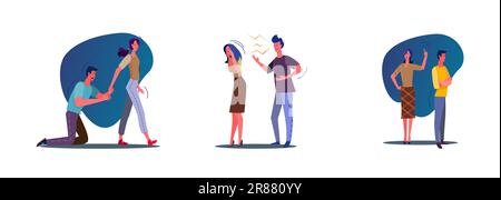 Gruppo di persone che si rompono, si interrompono Illustrazione Vettoriale