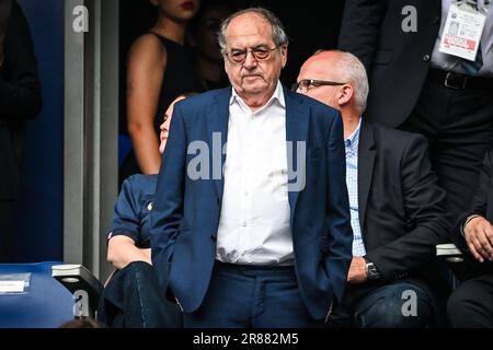 L'ex Presidente della Federazione Francese di Calcio (FFF) Noel LE GRAET durante la partita di calcio UEFA euro 2024, qualificatori europei, Gruppo B, tra Francia e Grecia il 19 giugno 2023 allo Stade de France a Saint-Denis, Francia Foto Stock