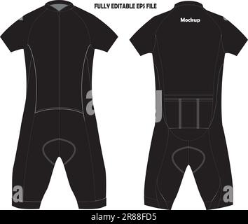 Tuta ciclabile Mock up Illustrazione Vettoriale
