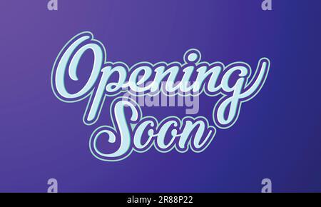 di prossima apertura, vettore, design, banner, aperto, affari, illustrazione, sfondo, poster, isolato, vendita, etichetta, testo, promozione Illustrazione Vettoriale