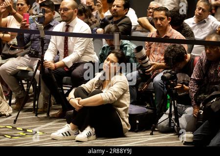 Non esclusiva: 19 giugno 2023, Città del Messico, Messico: Rosalinda Hueso, moglie dell'ex ministro degli Esteri messicano Marcelo Ebrard Casaubon, all'incontro wi Foto Stock