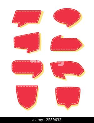 Set di icone a fumetto in stile di design piatto Illustrazione Vettoriale