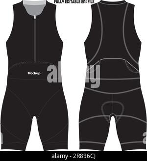 Tuta ciclabile Mock up Illustrazione Vettoriale