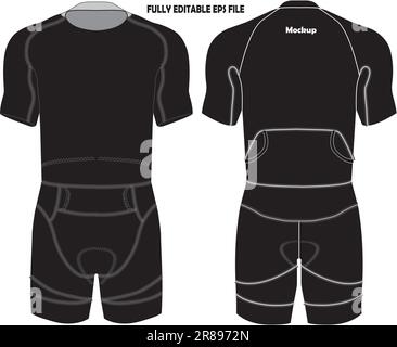 Tuta ciclabile Mock up Illustrazione Vettoriale