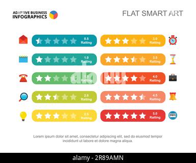 Modello di diapositiva diagramma di valutazione aziendale Illustrazione Vettoriale