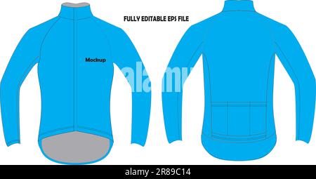 Giacca ciclabile Mock up Illustrazione Vettoriale