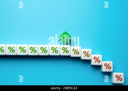 Assicurazione deposito e condizioni di garanzia per gli investimenti. Risparmiare denaro, mantenere parte del capitale. La riduzione dell'assistenza finanziaria consente di salvare le imprese. Evitare fa Foto Stock