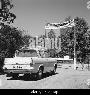 Attuale 29-6-1960: La sentinella solitaria abbiamo trovato un posto di lavoro strano. Giù là, un uomo che vive al suo posto cammina. Giorno e notte il nemico si aggirano, giorno e notte l'uomo solitario è in guardia - contro il fuoco della foresta. Foto: Aage Storløkken / Aktuell / NTB ***FOTO NON ELABORATA*** Foto Stock