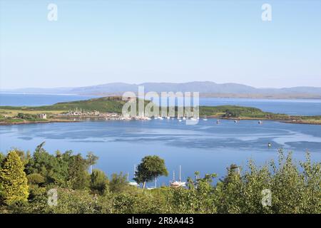 Oban Bay da Pulpit Hill Foto Stock