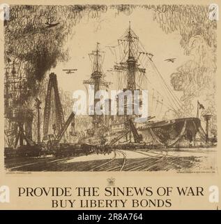 Fornire i seni della guerra, Buy Liberty Bonds 1918 di Joseph Pennell, nato Philadelphia, PA 1857-morto New York City 1926 Foto Stock