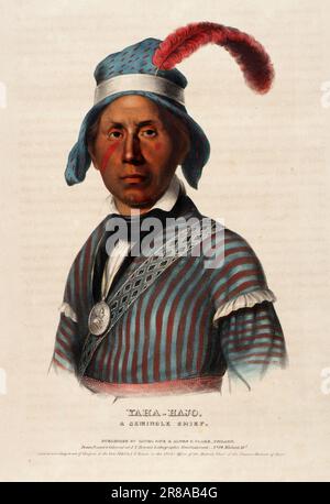 Yaha-hajo. Un Capo Seminole. 1842 di Alfred M. Hoffy, nato ca. 1790 Inghilterra-morì dopo il 1860 Foto Stock