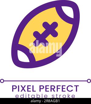 Icona dell'interfaccia utente a colori RGB Perfect pixel per il calcio americano Illustrazione Vettoriale