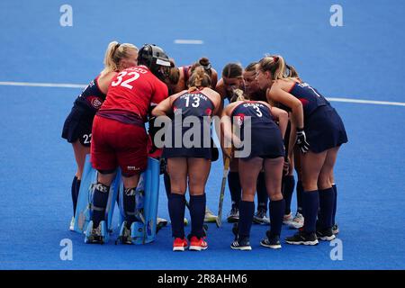 USA e Paesi Bassi' durante la Femen's Hockey Pro League a Lee Valley, Londra. Data immagine: Martedì 20 giugno 2023. Foto Stock