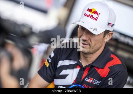 Naivasha, Nakuru County, Kenya, 20/06/2023, OGIER Sebastien (fra), TOYOTA GR Yaris Rally1 Hybrid, ritratto durante il Safari Rally Kenya 2023, 7th° round del WRC World Rally Car Championship 2023, dal 22 al 25 giugno 2023 a Naivasha, nella contea di Nakuru, Kenya Foto Stock