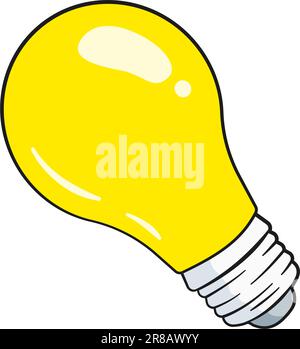 Lampadina. Cartone animato. Illustrazione vettoriale Illustrazione Vettoriale