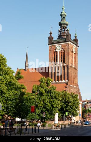 Chiesa di Santa Caterina, la più antica chiesa in stile gotico di Danzica, Polonia, Europa, UE Foto Stock