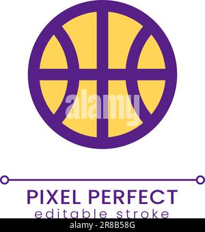 Icona dell'interfaccia utente a colori RGB perfetta per il basket Match pixel Illustrazione Vettoriale