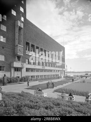 Attuale 14-1950: Il moderno edificio di rappresentanza della Norvegia. Municipio di Oslo.Photo: Sverre A. Børretzen / Aktuell / NTB ***Photo not image processed*** Foto Stock