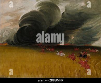 Prairie Meadows Burning 1832 di George Catlin, nato Wilkes-barre, PA 1796-Dead Jersey City, NJ 1872 Foto Stock