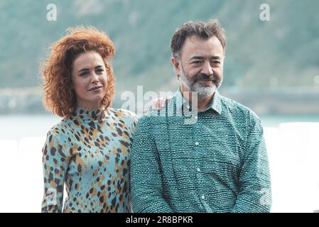 Patricia Lopez-Arnaiz e Santi prego al San Sebastián International Film Festival in Spagna il 21 settembre 2019. Foto Stock