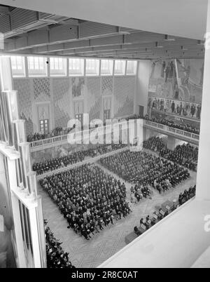 Attuale 14-1950: Il moderno edificio di rappresentanza della Norvegia. Municipio di Oslo.Photo: Sverre A. Børretzen / Aktuell / NTB ***Photo not image processed*** Foto Stock