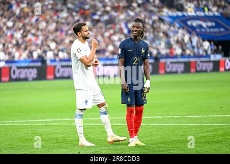 Parigi, Francia. 19th giugno, 2023. Eduardo Camavinga durante i qualificatori europei UEFA euro 2024, partita di calcio tra Francia e Grecia il 19 giugno 2023 allo Stade de France di Saint-Denis, Francia. Credit: Victor Joly/Alamy Live News Foto Stock