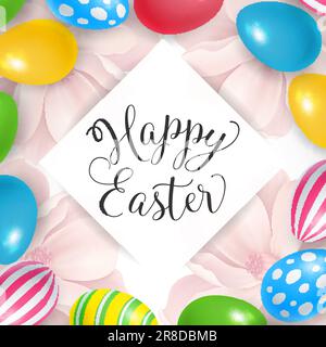 Buona Pasqua scritta su Piazza Illustrazione Vettoriale