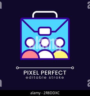 Icona di colore RGB perfetto per team pixel per temi scuri Illustrazione Vettoriale