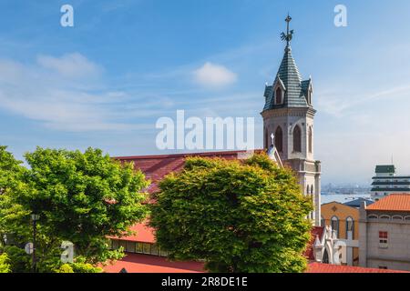 Motomachi Chiesa Cattolica Romana a Hakodate, Hokkaido, Giappone Foto Stock