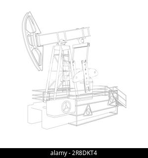 Icona della pompa dell'olio. Simbolo della pompa dell'olio. Illustrazione vettoriale. Icona della zucca ad olio in stile cartoon isolato su sfondo bianco. Industria petrolifera simbolo stoc Illustrazione Vettoriale