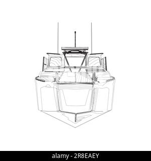 Contorno icona nave da guerra. Navi militari e navali. immagini vettoriali isolate. Vettore di contorno della nave militare. Isolamento vettore modello veicolo militare Illustrazione Vettoriale