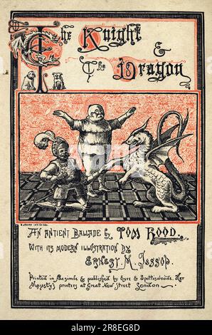 Pagina del Cavaliere e del Drago di Thomasn Hood, mitologia Fantasy, Ernest Maurice Jessop Foto Stock