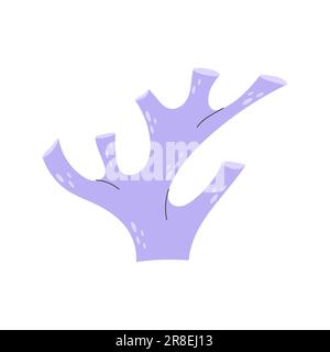 Carino corallo marino in stile cartoon Illustrazione Vettoriale