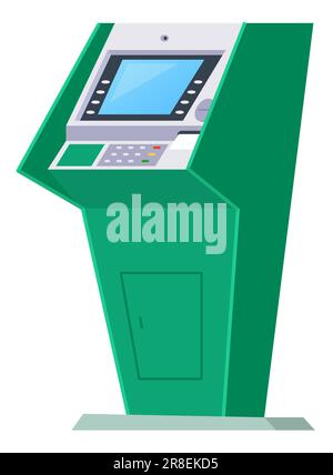 Cash machine - moderno design piatto singolo isolato oggetto Illustrazione Vettoriale