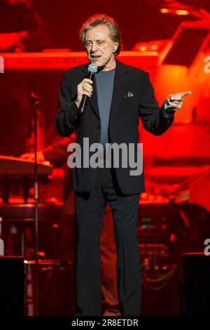 Frankie Valli e le Four Seasons si esibiscono in concerto dal vivo, Vector Arena, Auckland, Nuova Zelanda, giovedì, Aprile 05, 2012. Foto Stock