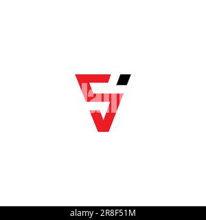Simbolo del logo si. Logo Letter S Triangle Illustrazione Vettoriale