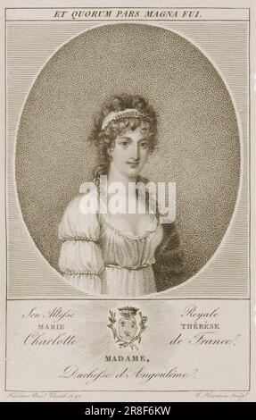 Marie Therese Charlotte de France n.d. di C. Hourdain, francese, attivo 18th ° secolo Foto Stock