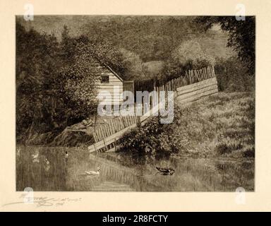 A Duck Pond 1906 di Henry Wolf, nato ECKWERSHEIM, Alsazia 1852-morto New York City 1916 Foto Stock