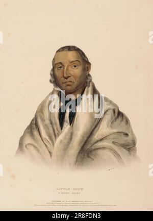 CORVO PICCOLO. Un CAPO SIOUX, dalla storia delle tribù indiane del Nord America ca. 1838 di McKenney e Hall, 1836-1844 Foto Stock