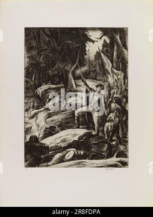 Sconfitta di Washington a Braddock (dal portafoglio 'il Pageant bicentenario di George Washington') 1932 di Earl Horter, nato Philadelphia, PA 1881-Dead Philadelphia, PA 1940 Foto Stock