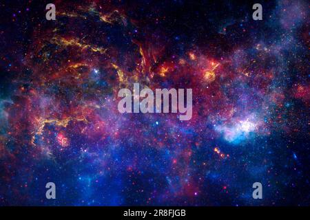 Gruppo di stelle. Starfield. Nebulizzazione. Elementi di questa immagine forniti dalla NASA Foto Stock