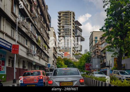 Strade affollate di mumbai Foto Stock
