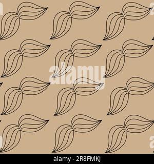 barbiere baffi vintage modello gentleman seamless Illustrazione Vettoriale