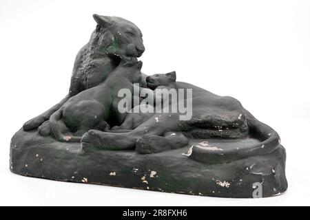 American Panther and Cubs 1878 di Edward Kemeys, nato Savannah, GA 1843-morto Washington, DC 1907 Foto Stock